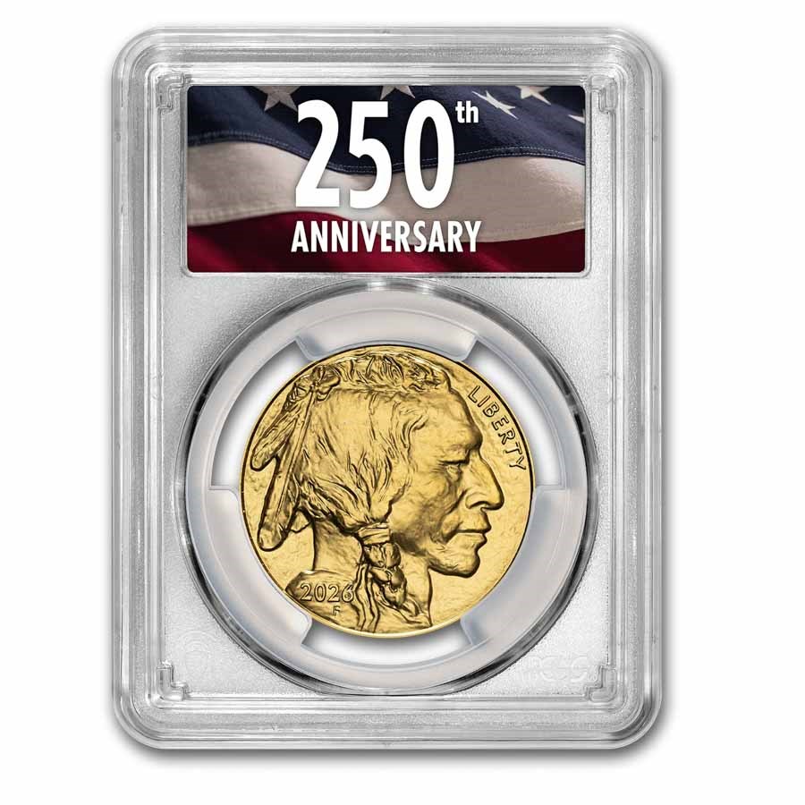 2026 1 oz Gold Buffalo MS-70 PCGS (FDI, 250th Anniversary)