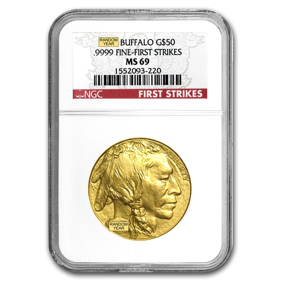1 oz Gold Buffalo MS-69 NGC (Random Year)