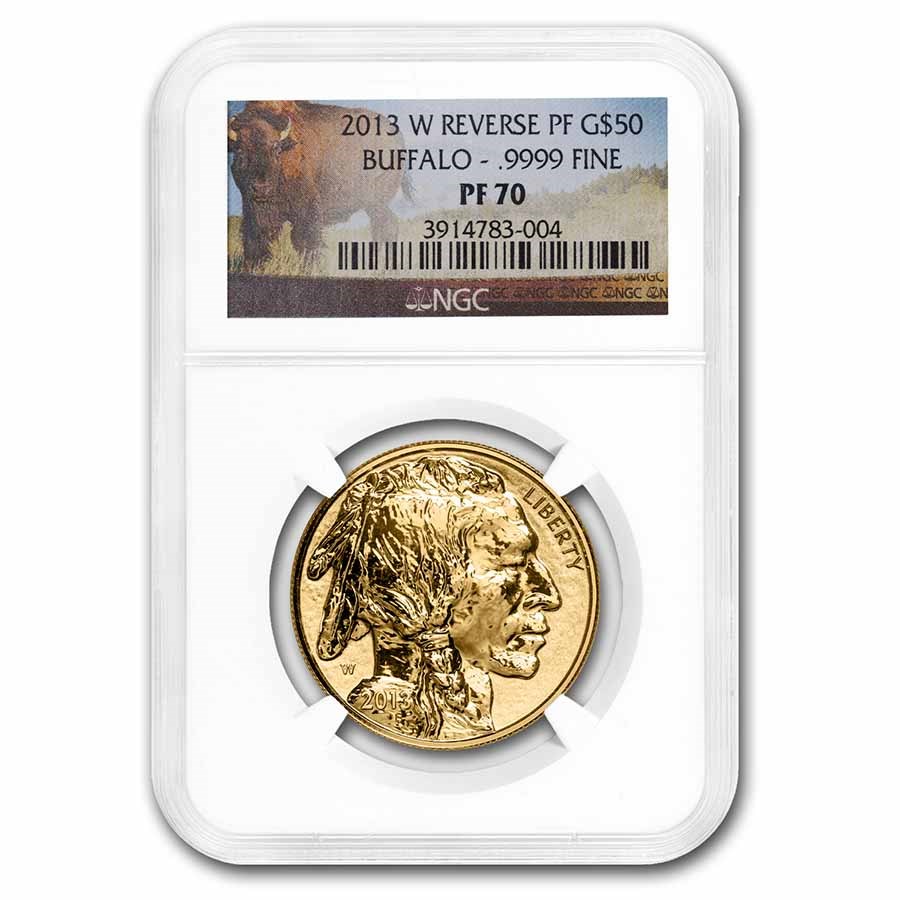 2013-W 1 oz Reverse Proof Gold Buffalo PF-70 NGC