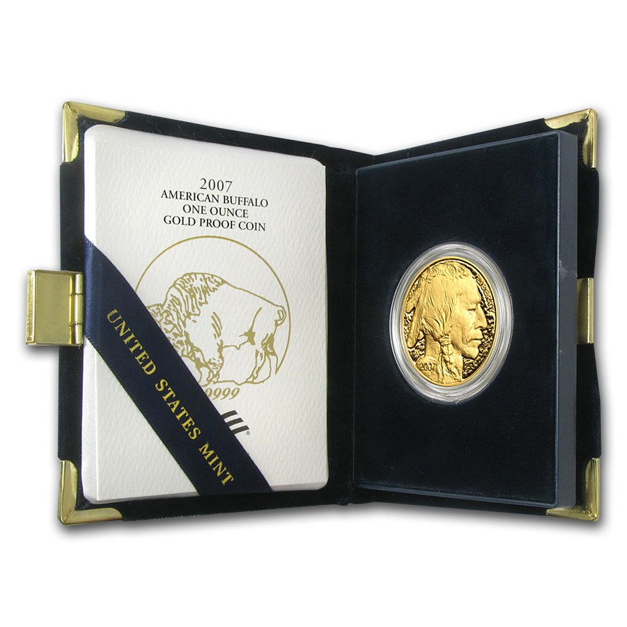 2007-W 1 oz Proof Gold Buffalo (w/Box & COA)