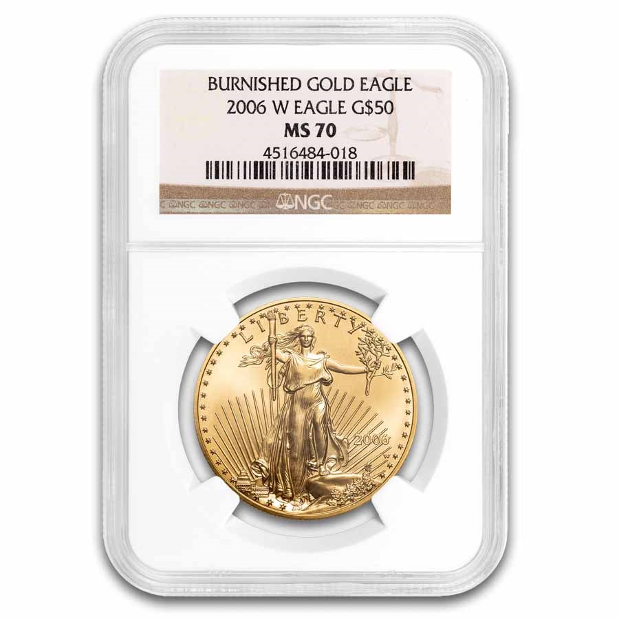1 oz Burnished American Gold Eagle MS-70 NGC (Random Year)