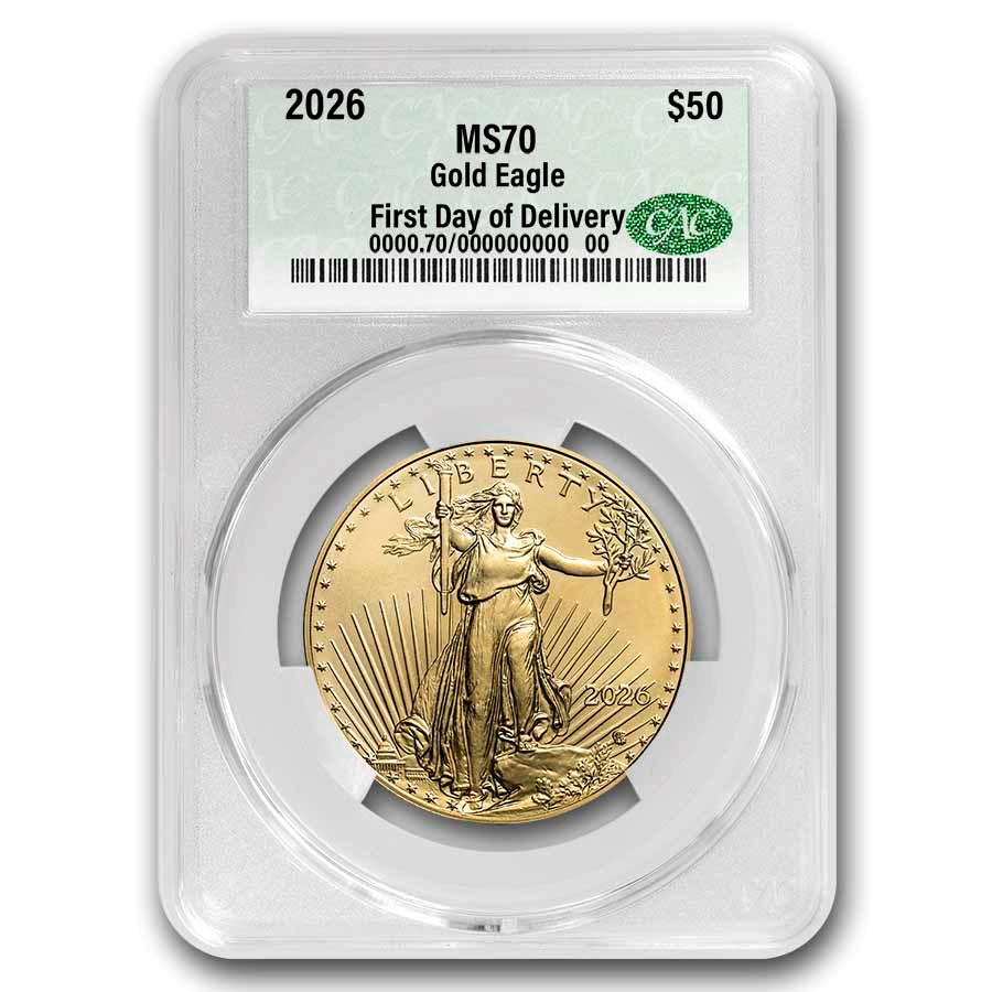 2026 1 oz American Gold Eagle MS-70 CAC (First Day of Delivery)