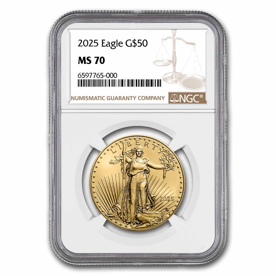2025 1 oz American Gold Eagle MS-70 NGC