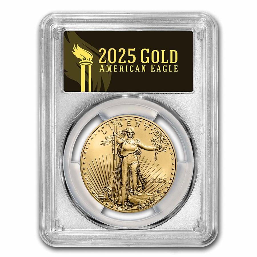 2025 1 oz American Gold Eagle MS-70 PCGS (FS, Black Label)