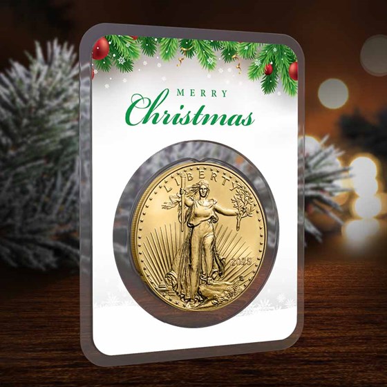 2025 1 oz American Gold Eagle - w/Christmas Tree