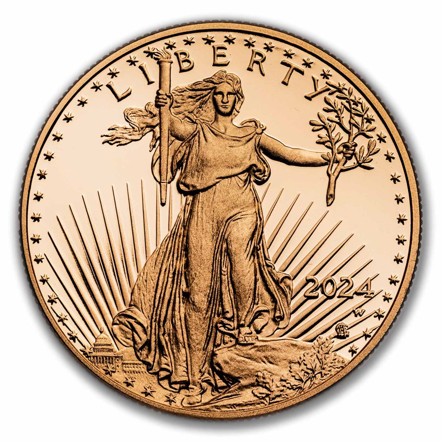 2024-W 1 oz Proof American Gold Eagle (w/Box & COA)