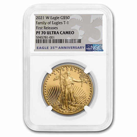 2021-W 1 oz Proof Gold Eagle (Type 1) PF-70 NGC (FR)