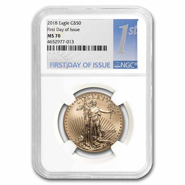 2018 1 oz American Gold Eagle MS-70 NGC (First Day of Issue)