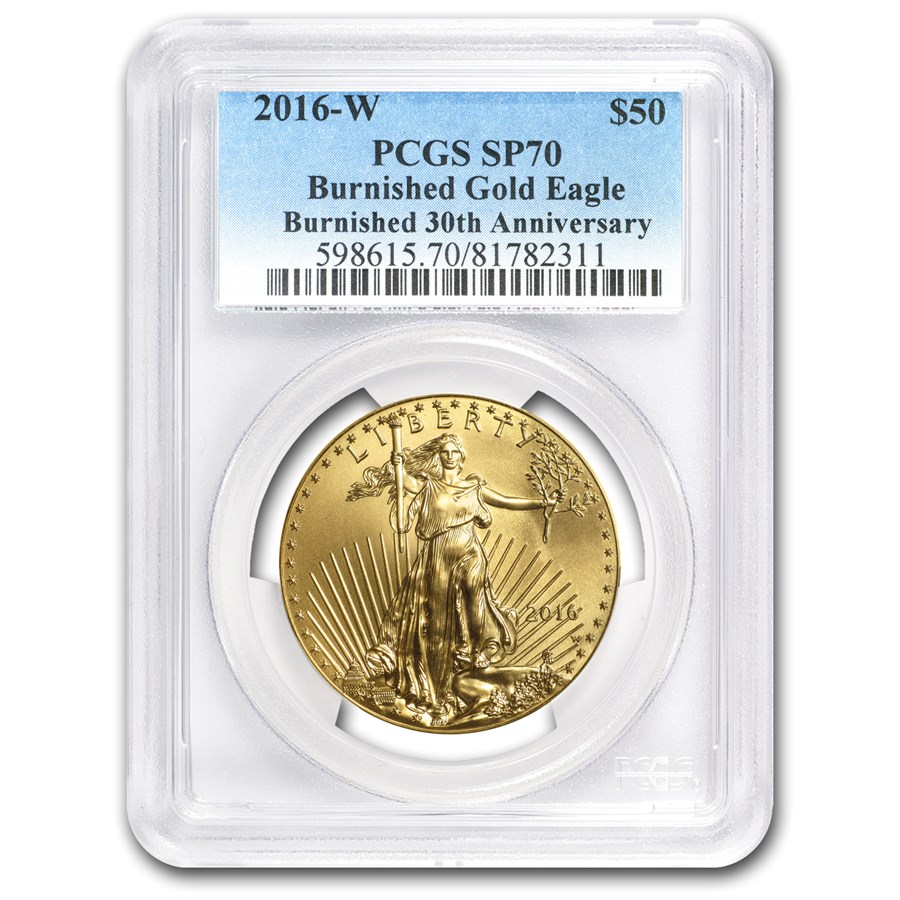 2016-W 1 oz Burnished Gold Eagle SP-70 PCGS