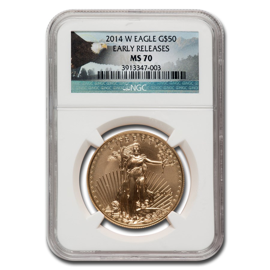 2014-W 1 oz Burnished Gold Eagle MS-70 NGC