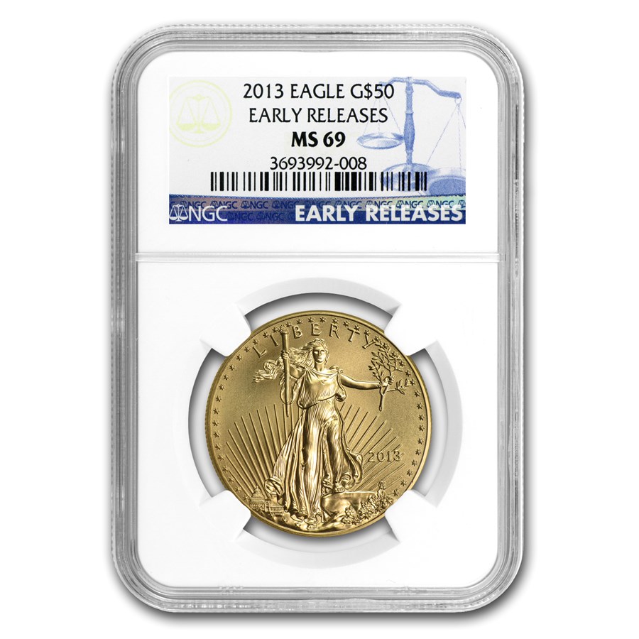 2013 1 oz American Gold Eagle MS-69 NGC (Early Releases)