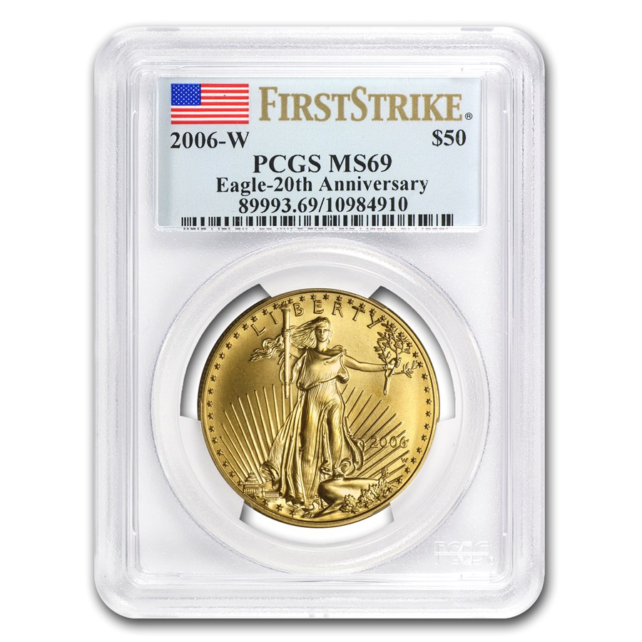 2006-W 1 oz Burnished Gold Eagle SP/MS-69 PCGS (FirstStrike®)