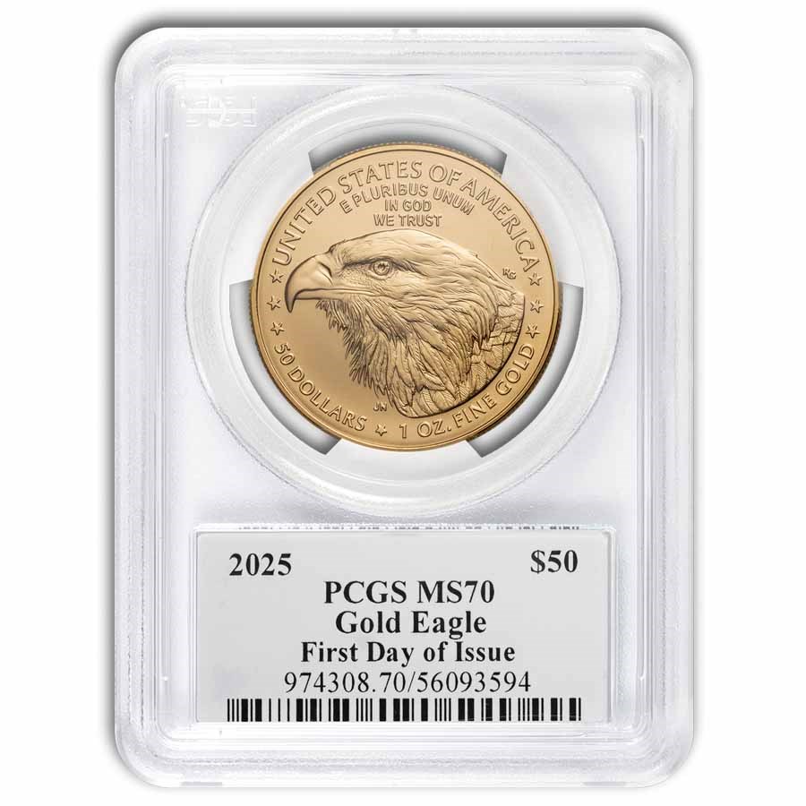 2025 1 oz American Gold Eagle MS-70 PCGS (FDI, Hall)