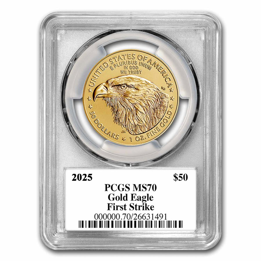 2025 1 oz American Gold Eagle MS-70 PCGS (FS, Black Label)