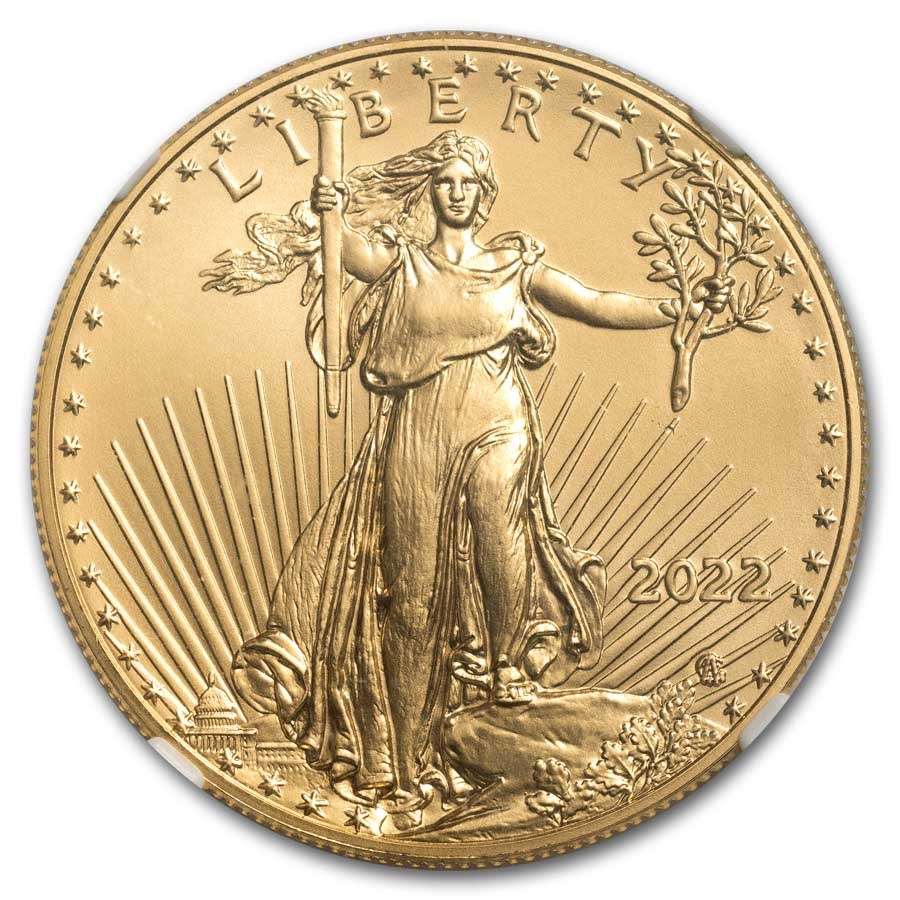 2022 1 oz American Gold Eagle MS-70 NGC