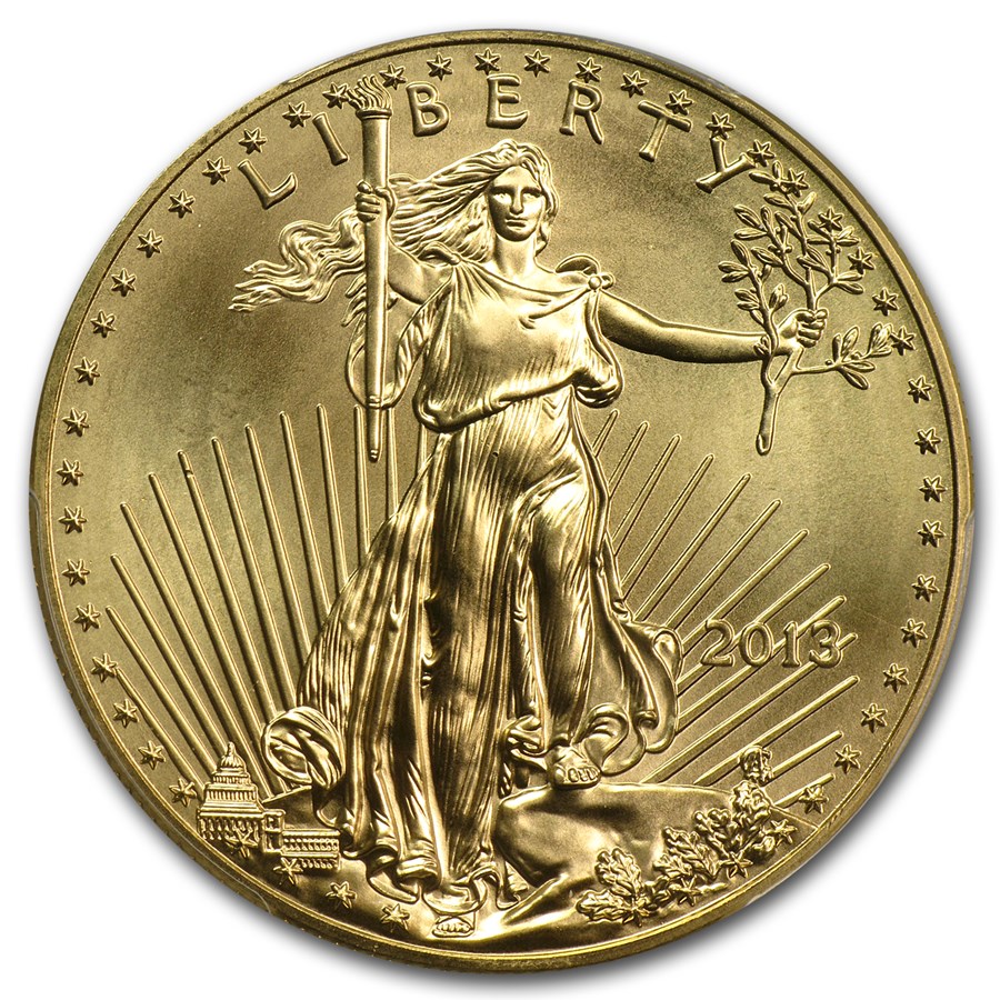 2013 1 oz American Gold Eagle MS-69 PCGS (FirstStrike®)